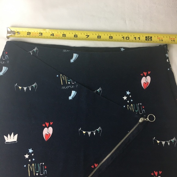 Zara Trafaluc Asymmetrical Mini Valentine’s Skirt Blue/Small - Picture 9 of 12